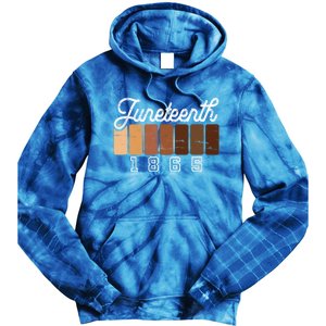 Juneteenth 1865 Melanin Shades Proud Black History Month Funny Gift Tie Dye Hoodie