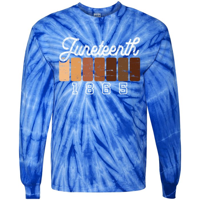 Juneteenth 1865 Melanin Shades Proud Black History Month Funny Gift Tie-Dye Long Sleeve Shirt