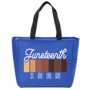 Juneteenth 1865 Melanin Shades Proud Black History Month Funny Gift Zip Tote Bag