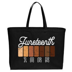 Juneteenth 1865 Melanin Shades Proud Black History Month Funny Gift Cotton Canvas Jumbo Tote