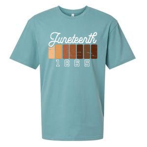 Juneteenth 1865 Melanin Shades Proud Black History Month Funny Gift Sueded Cloud Jersey T-Shirt