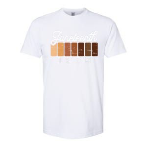 Juneteenth 1865 Melanin Shades Proud Black History Month Funny Gift Softstyle CVC T-Shirt