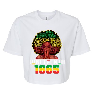 Juneteenth 1865 Melanin African Black Independence Day Gift Bella+Canvas Jersey Crop Tee