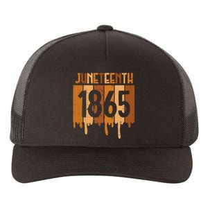 Juneteenth 1865 Melanin Drip Black Pride Women Yupoong Adult 5-Panel Trucker Hat