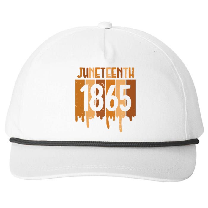 Juneteenth 1865 Melanin Drip Black Pride Women Snapback Five-Panel Rope Hat