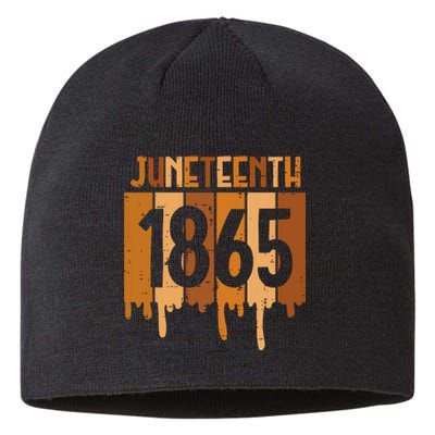 Juneteenth 1865 Melanin Drip Black Pride Women Sustainable Beanie