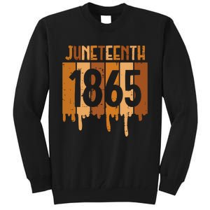 Juneteenth 1865 Melanin Drip Black Pride Women Tall Sweatshirt