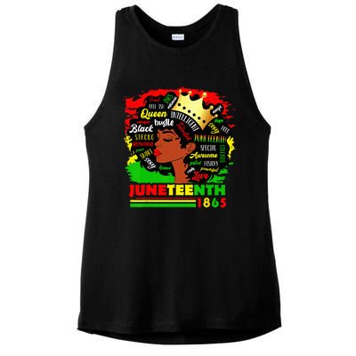 Juneteenth 1865 Pride Celebrate Black Wo African American Ladies PosiCharge Tri-Blend Wicking Tank