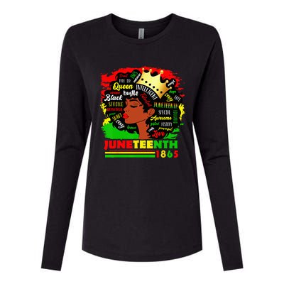 Juneteenth 1865 Pride Celebrate Black Wo African American Womens Cotton Relaxed Long Sleeve T-Shirt