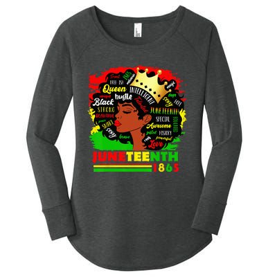 Juneteenth 1865 Pride Celebrate Black Wo African American Women's Perfect Tri Tunic Long Sleeve Shirt