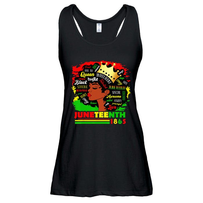 Juneteenth 1865 Pride Celebrate Black Wo African American Ladies Essential Flowy Tank