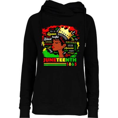 Juneteenth 1865 Pride Celebrate Black Wo African American Womens Funnel Neck Pullover Hood