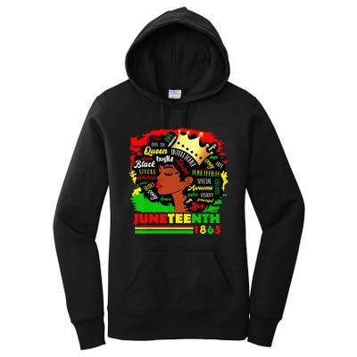 Juneteenth 1865 Pride Celebrate Black Wo African American Women's Pullover Hoodie