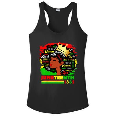 Juneteenth 1865 Pride Celebrate Black Wo African American Ladies PosiCharge Competitor Racerback Tank