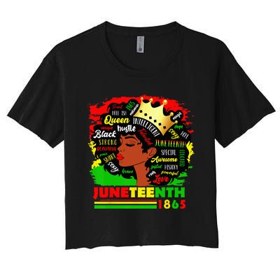 Juneteenth 1865 Pride Celebrate Black Wo African American Women's Crop Top Tee