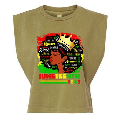 Juneteenth 1865 Pride Celebrate Black Wo African American Garment-Dyed Women's Muscle Tee