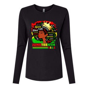 Juneteenth 1865 Pride Celebrate Black  African American Womens Cotton Relaxed Long Sleeve T-Shirt