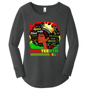 Juneteenth 1865 Pride Celebrate Black  African American Women's Perfect Tri Tunic Long Sleeve Shirt