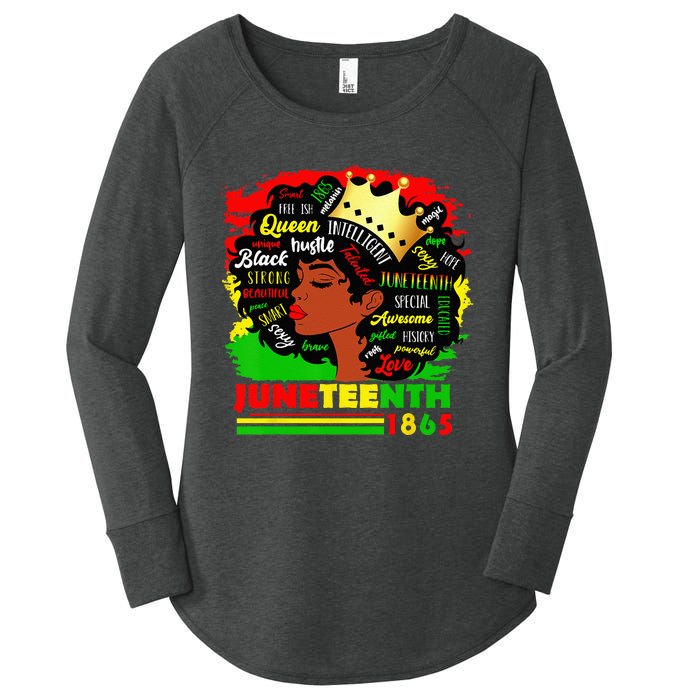 Juneteenth 1865 Pride Celebrate Black  African American Women's Perfect Tri Tunic Long Sleeve Shirt