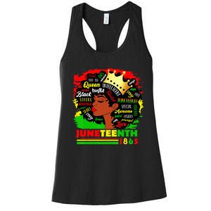 Juneteenth 1865 Pride Celebrate Black  African American Women's Racerback Tank