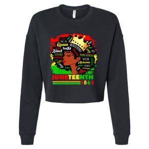 Juneteenth 1865 Pride Celebrate Black  African American Cropped Pullover Crew