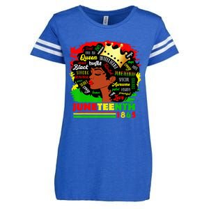 Juneteenth 1865 Pride Celebrate Black  African American Enza Ladies Jersey Football T-Shirt