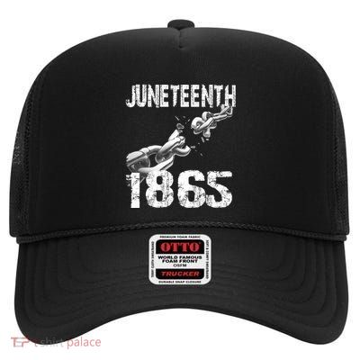 Juneteenth 1865 Quote High Crown Mesh Back Trucker Hat