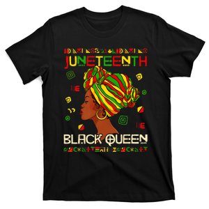 Juneteenth 1865 Queen Pride Freedom Black African T-Shirt