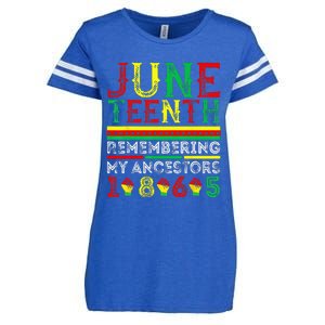 Juneteenth 1865 Remembering My Ancestors Juneteenth Enza Ladies Jersey Football T-Shirt