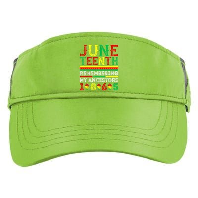 Juneteenth 1865 Remembering My Ancestors Juneteenth Adult Drive Performance Visor