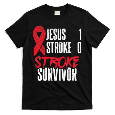 Jesus 1 Stroke 0 Stoke Awareness Stroke Survivor T-Shirt