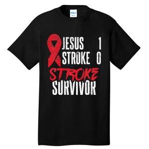 Jesus 1 Stroke 0 Stoke Awareness Stroke Survivor Tall T-Shirt