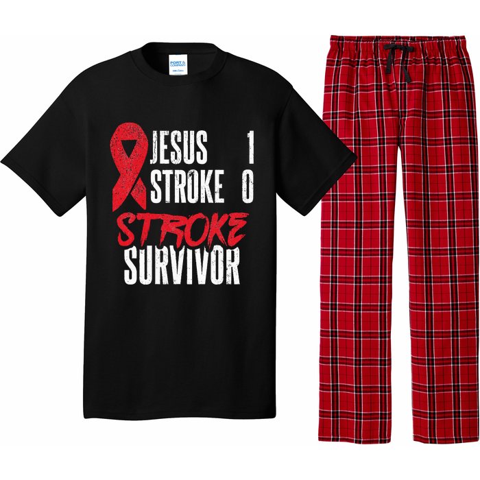 Jesus 1 Stroke 0 Stoke Awareness Stroke Survivor Pajama Set