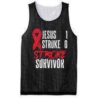 Jesus 1 Stroke 0 Stoke Awareness Stroke Survivor Mesh Reversible Basketball Jersey Tank