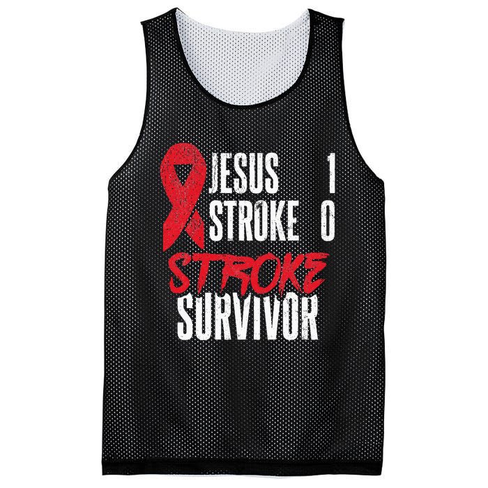 Jesus 1 Stroke 0 Stoke Awareness Stroke Survivor Mesh Reversible Basketball Jersey Tank