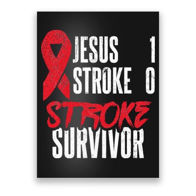 Jesus 1 Stroke 0 Stoke Awareness Stroke Survivor Poster