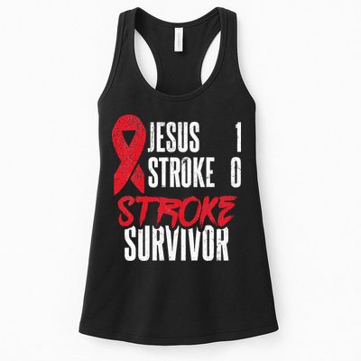 Jesus 1 Stroke 0 Stoke Awareness Stroke Survivor Womens Tank Top