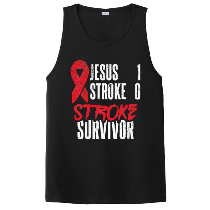 Jesus 1 Stroke 0 Stoke Awareness Stroke Survivor PosiCharge Competitor Tank