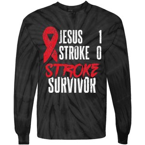 Jesus 1 Stroke 0 Stoke Awareness Stroke Survivor Tie-Dye Long Sleeve Shirt