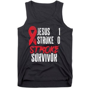 Jesus 1 Stroke 0 Stoke Awareness Stroke Survivor Tank Top