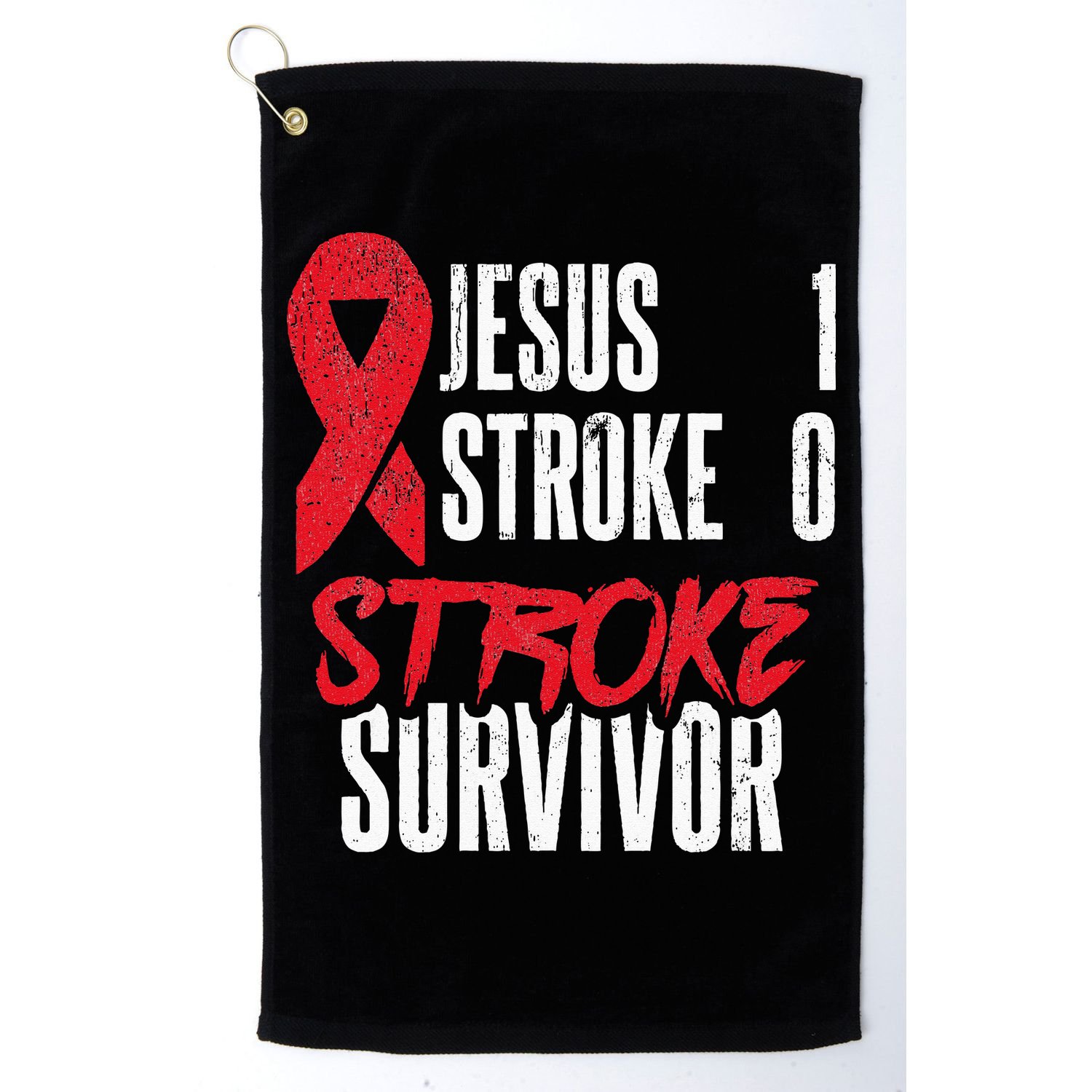 Jesus 1 Stroke 0 Stoke Awareness Stroke Survivor Golf Towel