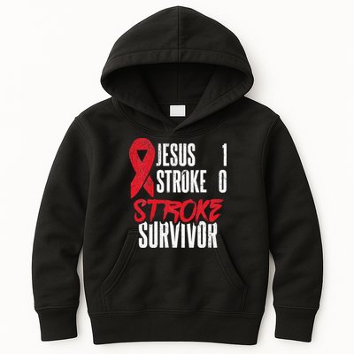 Jesus 1 Stroke 0 Stoke Awareness Stroke Survivor Kids Hoodie