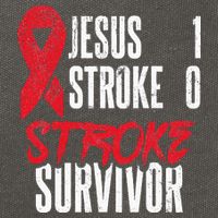 Jesus 1 Stroke 0 Stoke Awareness Stroke Survivor Cotton Canvas Backpack