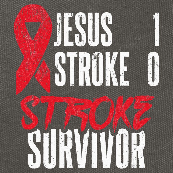 Jesus 1 Stroke 0 Stoke Awareness Stroke Survivor Cotton Canvas Backpack
