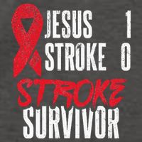Jesus 1 Stroke 0 Stoke Awareness Stroke Survivor Vector Backpack