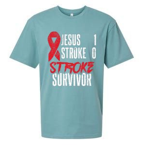 Jesus 1 Stroke 0 Stoke Awareness Stroke Survivor Sueded Cloud Jersey T-Shirt