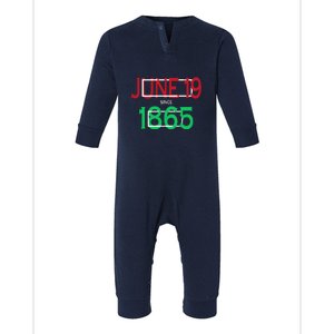 June 19 Since 1865 Afro America Juneteenth Day Gift Infant Fleece One Piece