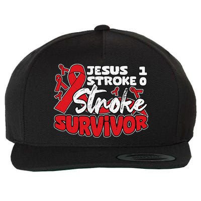 Jesus 1 Stroke 0 Stroke Survivor Stroke Awareness Month Wool Snapback Cap