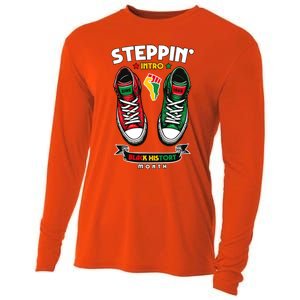 Junenth 1865 Stepping Into Black History Month Cool Gift Cooling Performance Long Sleeve Crew