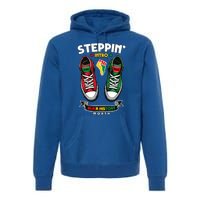 Junenth 1865 Stepping Into Black History Month Cool Gift Premium Hoodie